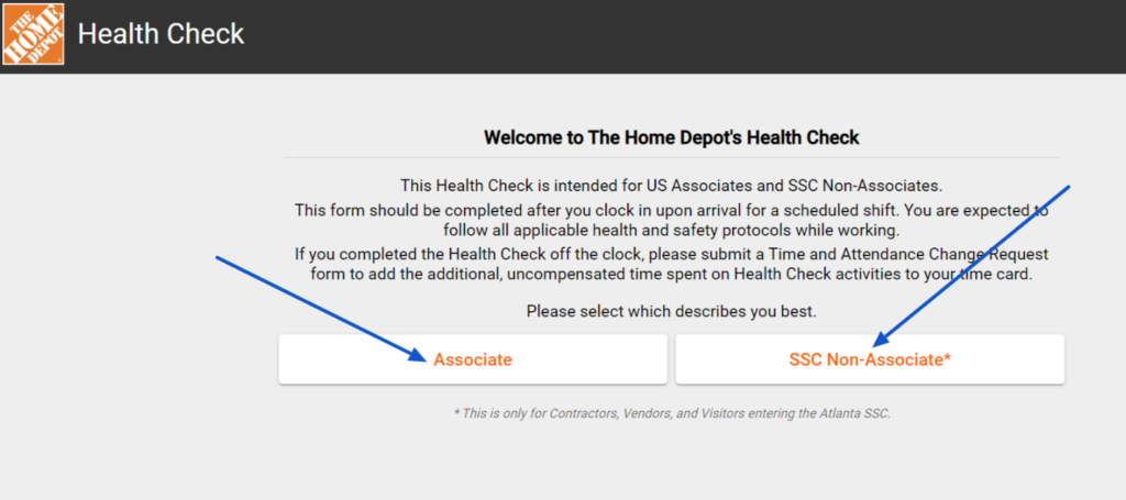 home depot health check